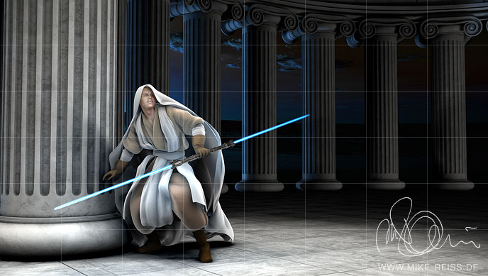 Jedi Ritter Modell und Rendering in Cinema 4D / Jedi Knight