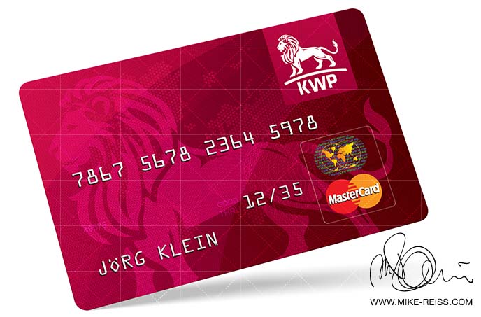 KWP Kreditkarte Creditcard rot/red