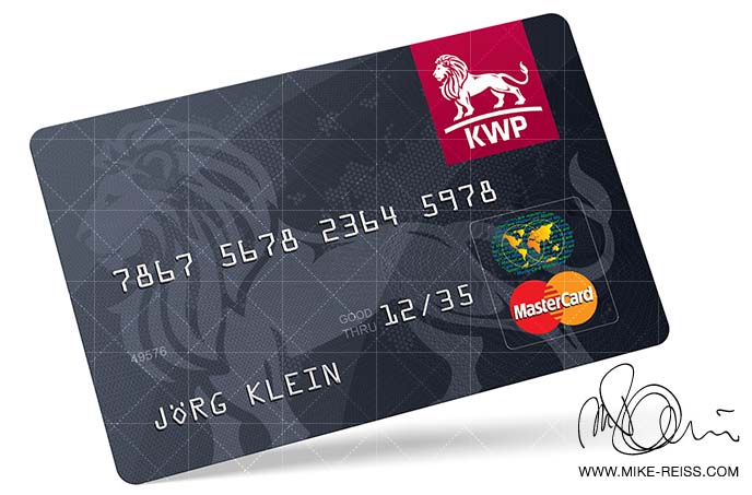 KWP Kreditkarte credit card schwarz/black