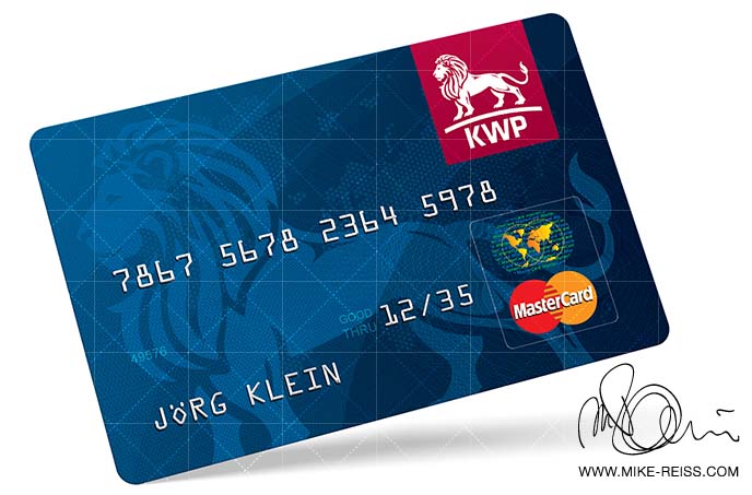 KWP Kreditkarte credit card blau/blue