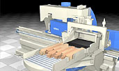 Weinig Ultra Keilzinken Anlage Finger Joint System Animation Weinig Ultra Keilzinken 3D Animation