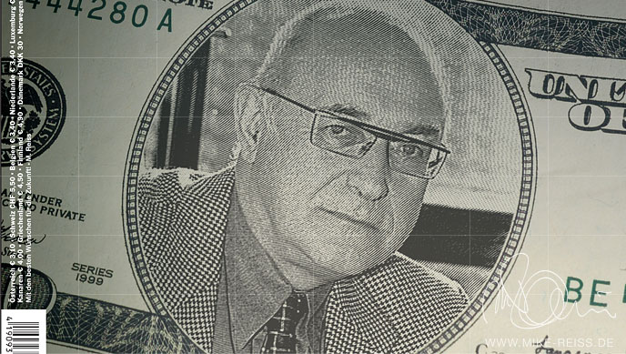 Klaus Hinzpeter in Dollarnote / dollar note