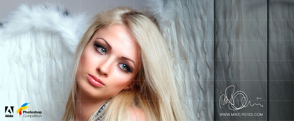 Photoretusche eines Engel-Cover Shootings