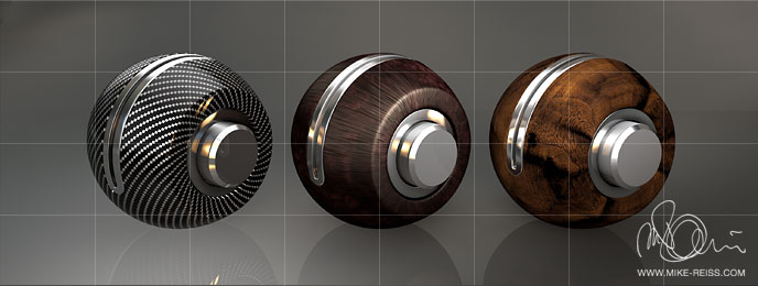 Carbon, Metall, Chrome, Holz und Wurzelholz Textur-Shader in C4D