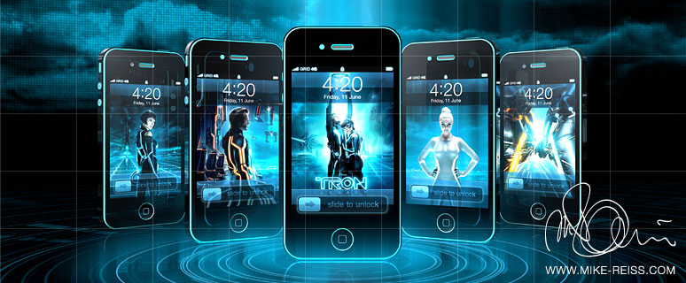 iPhone Skin im TRON Design iPhone Skin im TRON Design