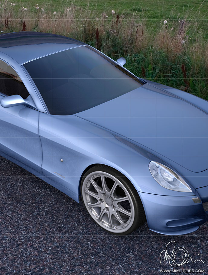 Ferrari Scaglietti 3D Modell in Cinema 4D R11.5