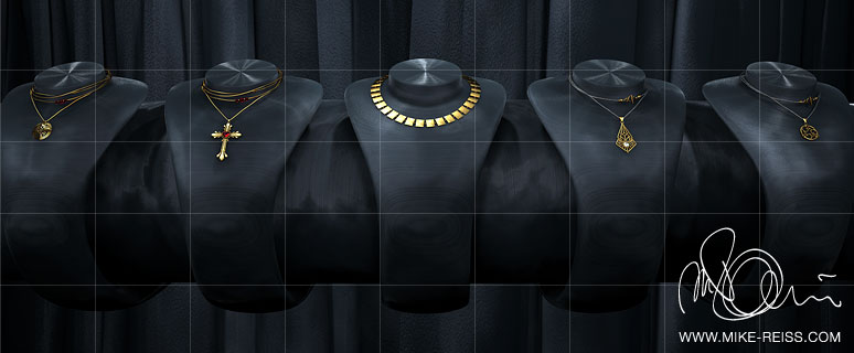 Schmuck-Design: Gold, Silber und Platin Schmuck mit Diamanten