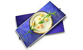 Menü Teller mit Blume / Menu Plate with Flower