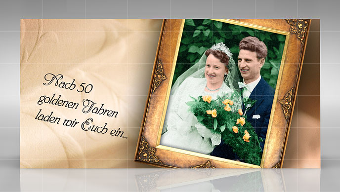 Goldene Hochzeit - Design einer Einladung (Karte) Goldene Hochzeit - Design einer Einladung (Karte)