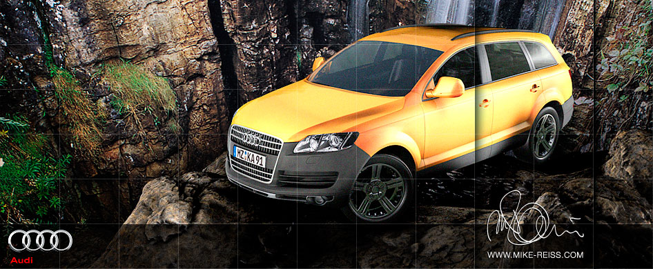 Audi Q7 3D Rendering mit Zbrusch und Cinema4D